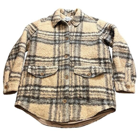 Project AJ117 Copenhagen Anthropologie Plaid Coat Shirt Jacket Womens Medium - Picture 1 of 7